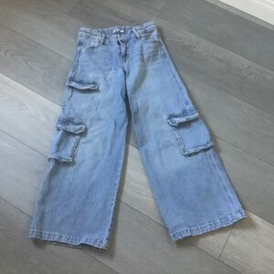 Art class Girls wide leg cargo jeans size:10